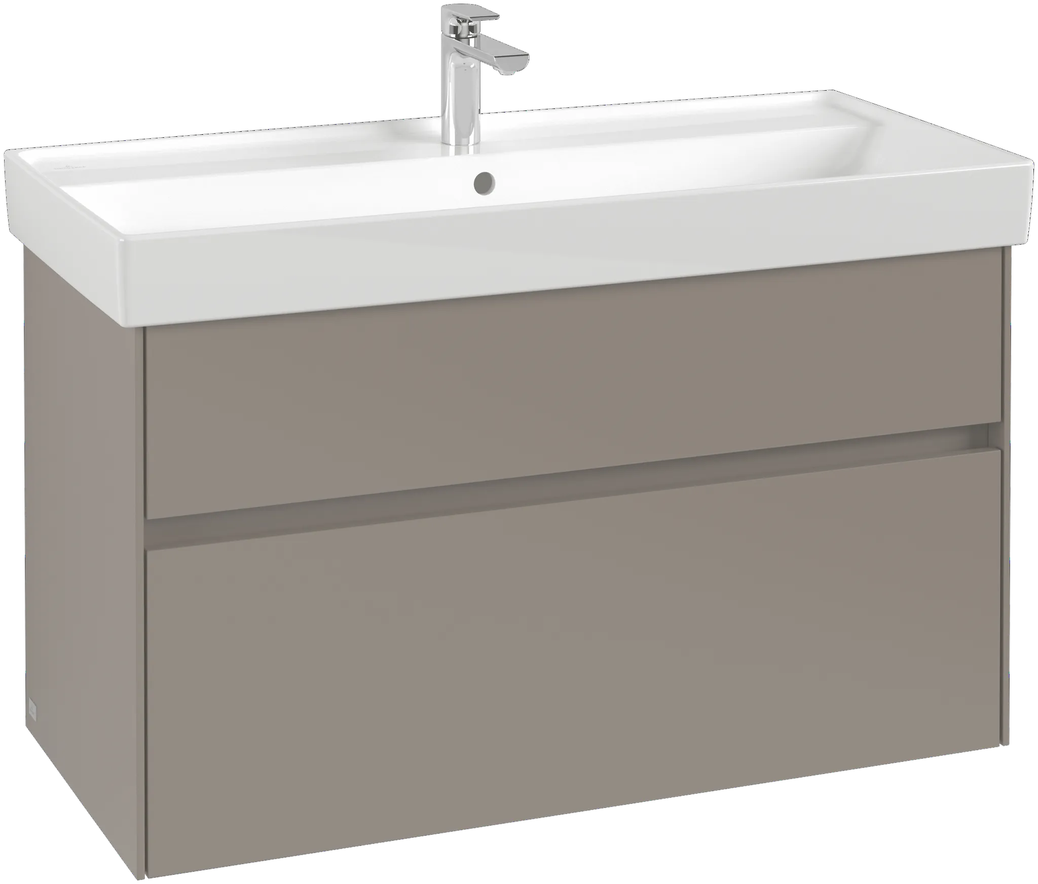 Villeroy & Boch Waschtischunterschrank „Collaro“ 954 × 546 × 444 mm Arizona Oak, für Becken mittig, mit Beleuchtung