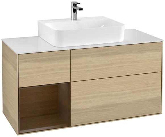 Villeroy & Boch Waschtischunterschrank „Finion“ für Schrankwaschtisch 1200 × 603 × 501 mm Oak Veneer, für Becken mittig