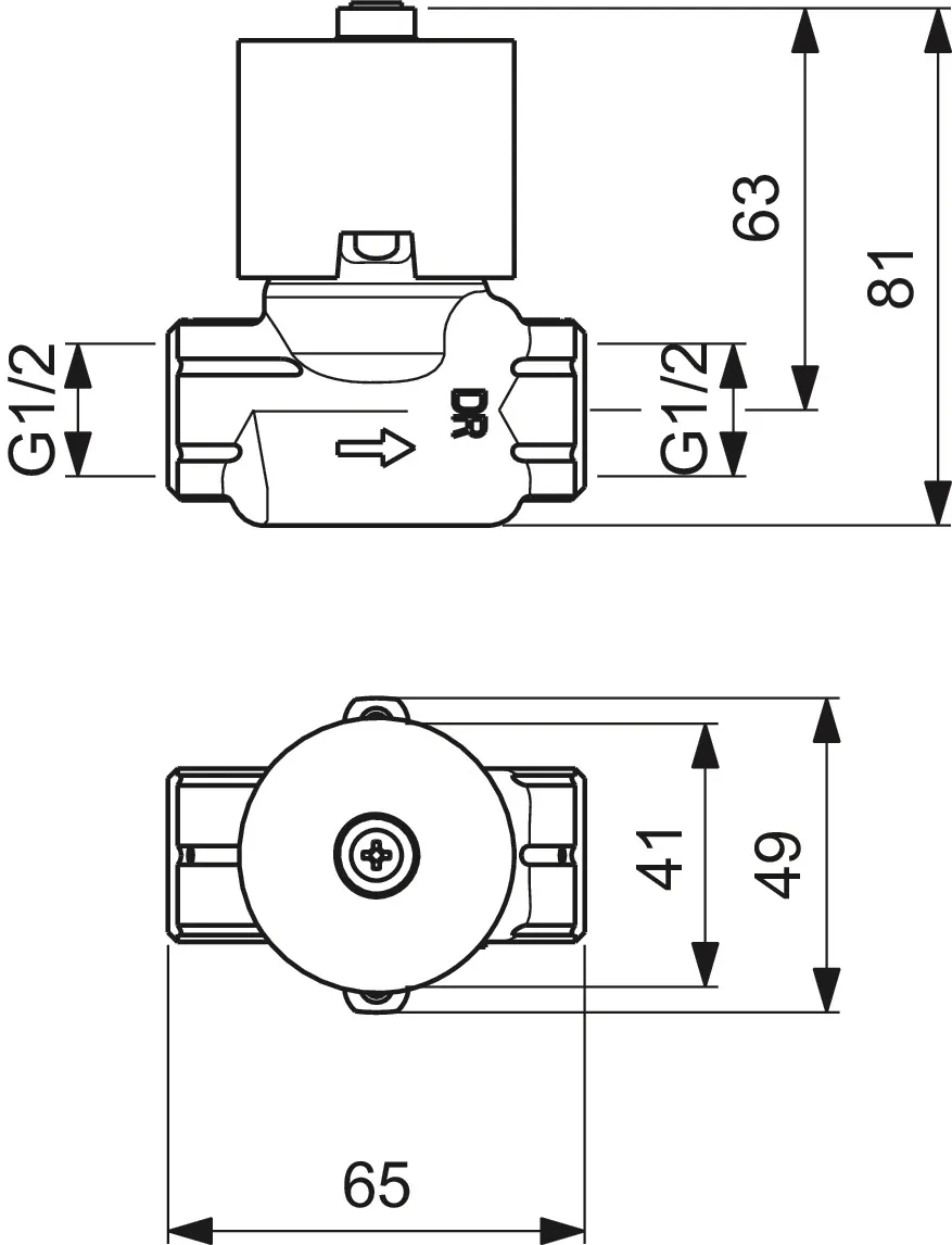 Unterputz-Ventil Alpha, Bausatz 1, G1/2 Unterputz-Ventil Alpha, Bausatz 1, G1/2