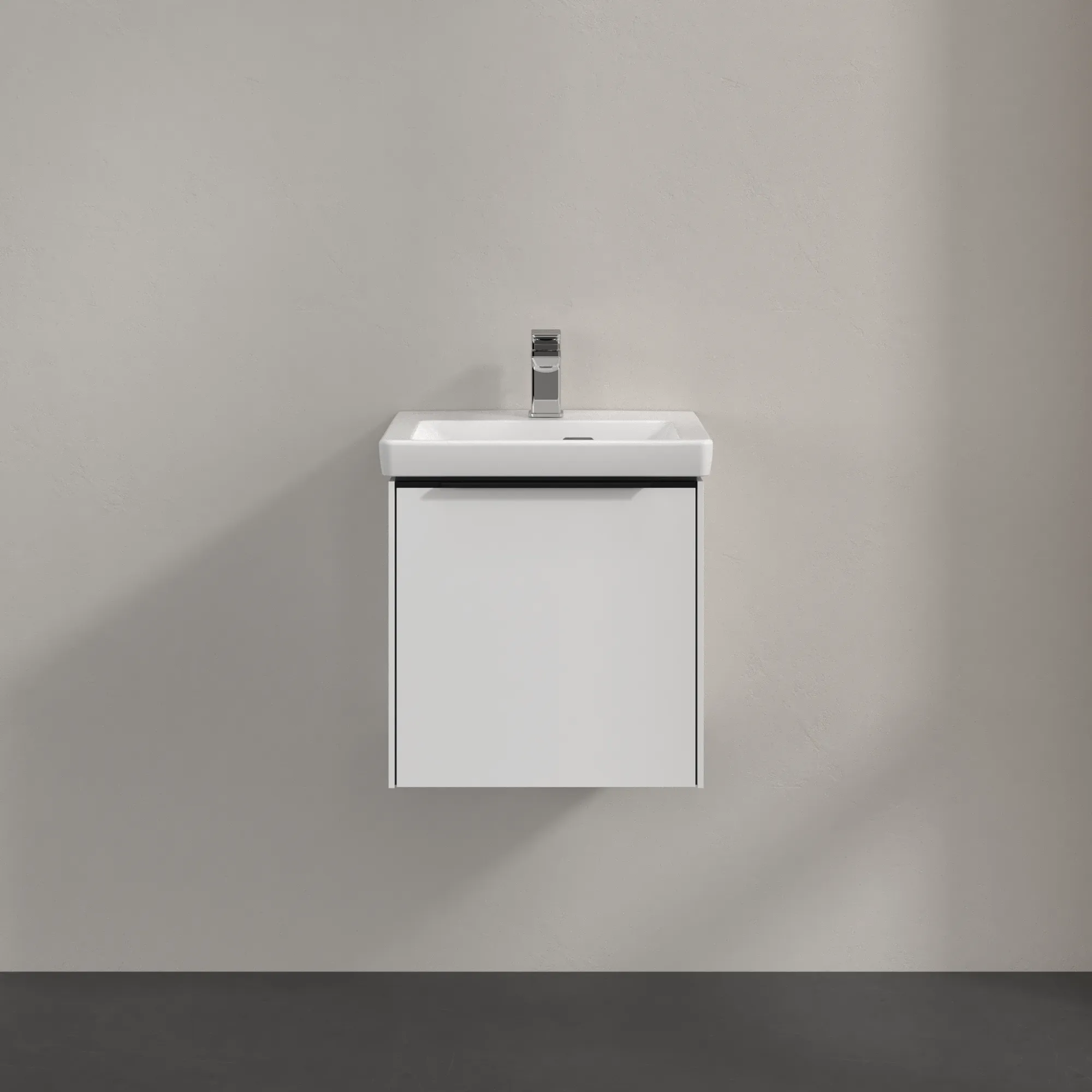 Villeroy & Boch Waschtischunterschrank mit Tür „Subway 3.0“ für Schrankwaschtisch 42,3 × 42,9 × 37,8 × 37,8 cm 1 Tür, Anschlag (Scharnier) links, Waschbecken mittig, 1 Tür, mittig, Anschlag links