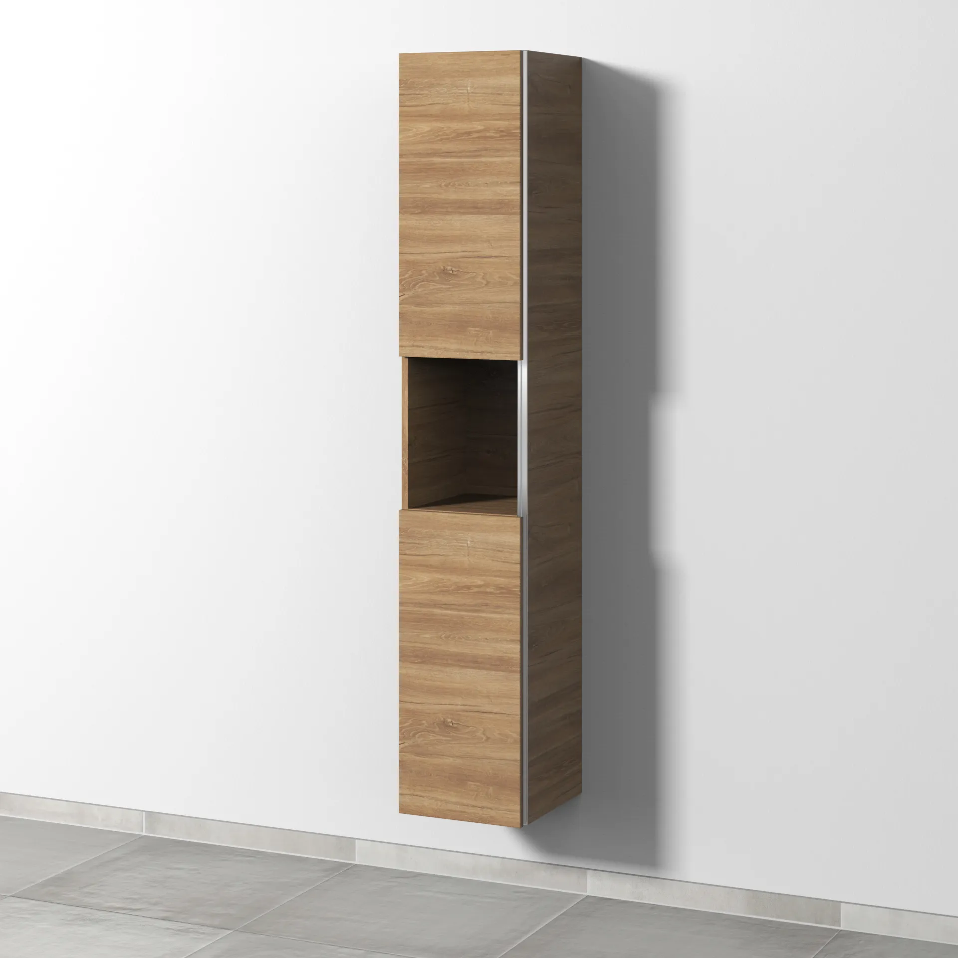 Sanipa Hochschrank „3way“ 300 × 1700 × 345 mm Anschlag links, in Eiche Kansas, Anschlag links