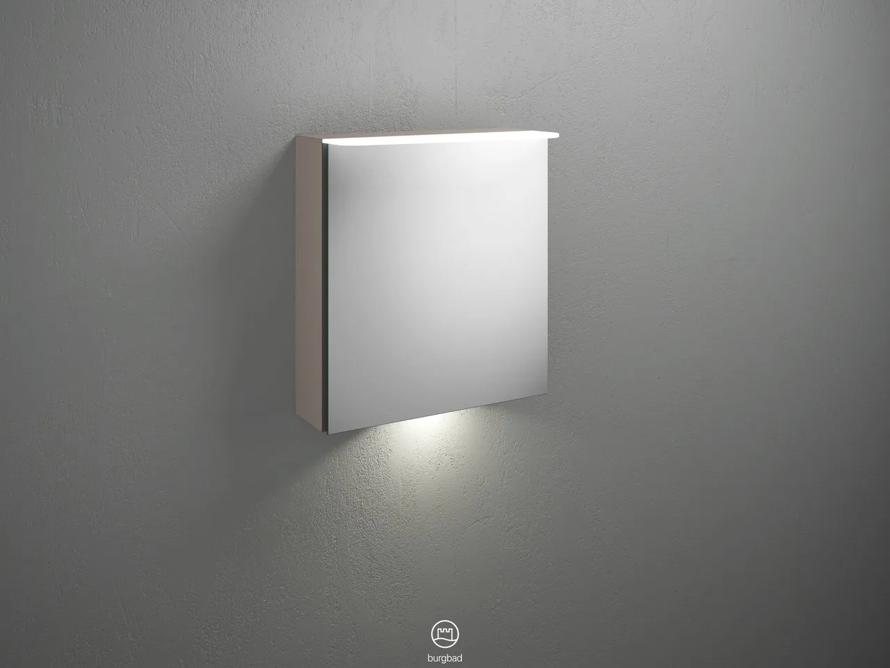 Burgbad Spiegelschrank Badu SFUA060, 310x600x665 mm, LED-Aufsatzleuchte 4200 K, beidseitig verspiegelt