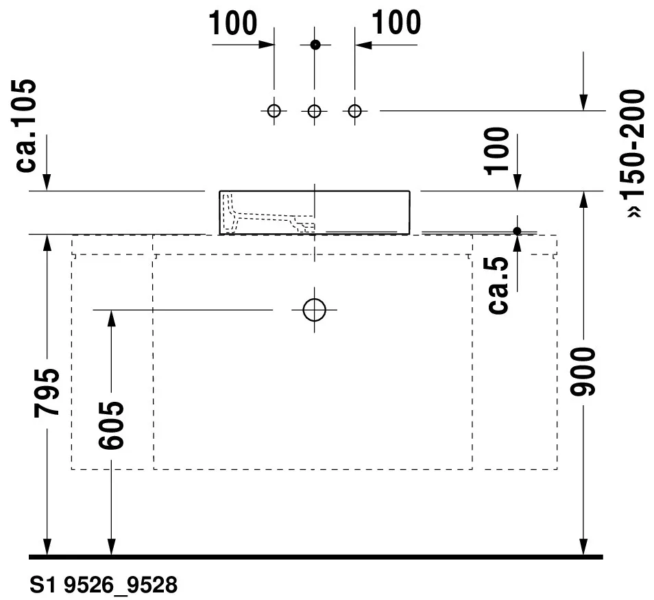 Aufsatzwaschtisch „Starck 1“, ohne Überlauf, Hahnlochposition mittig Aufsatzwaschtisch „Starck 1“, ohne Überlauf, Hahnlochposition mittig