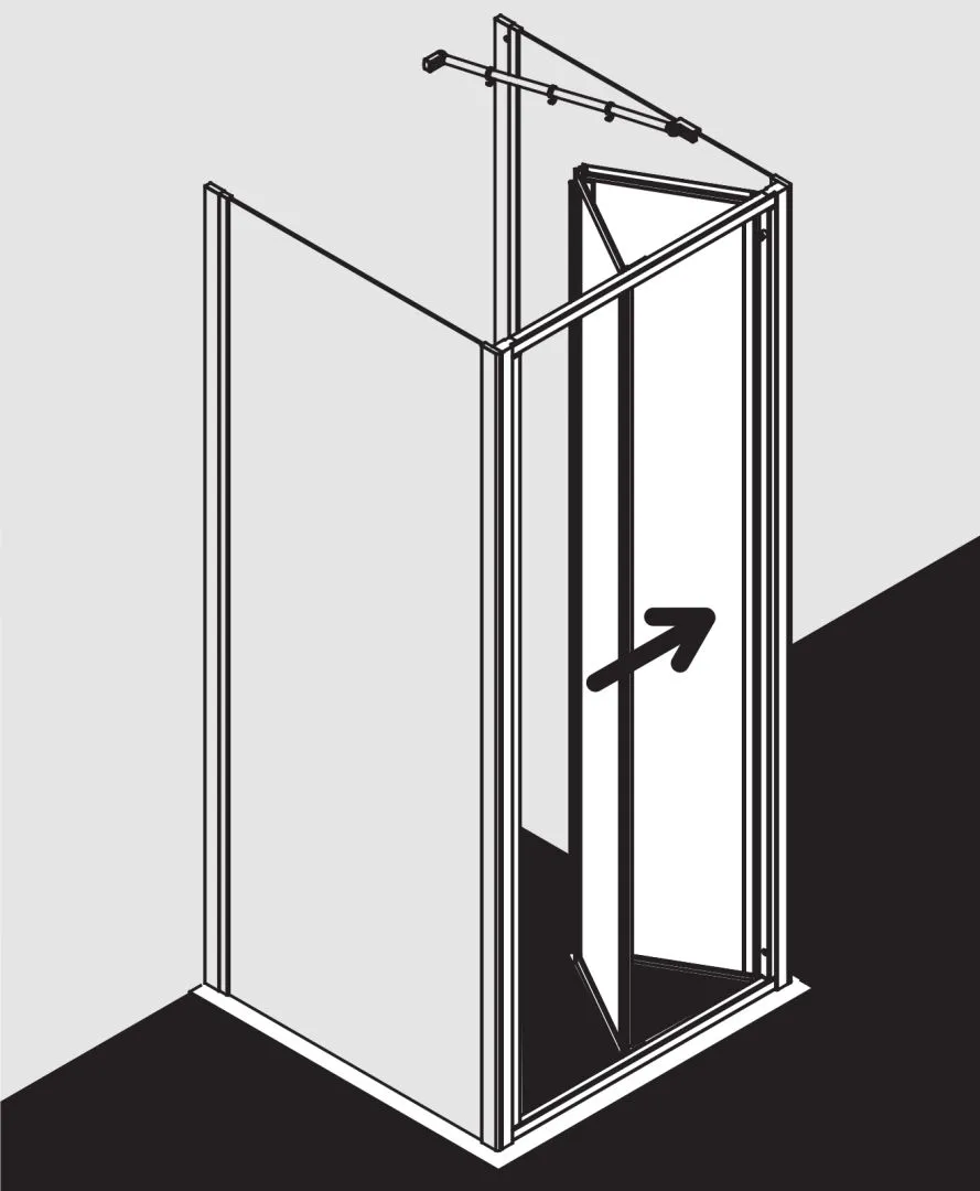 Kermi Duschdesign IBIZA 2000 Falttür, 1750x700 mm, Silber Mattglanz Kermi Duschdesign IBIZA 2000 Falttür, 1750x700 mm, Silber Mattglanz