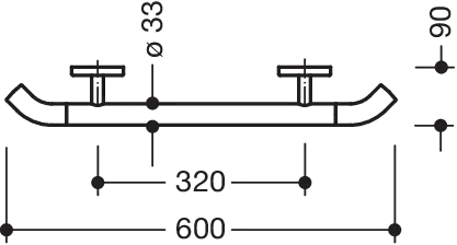 HEWI Haltegriff „System 800K“ in Reinweiß HEWI Haltegriff „System 800K“ in Reinweiß