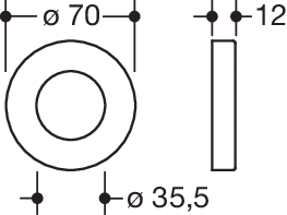 HEWI Kappe „System 900“ in Schwarz tiefmatt