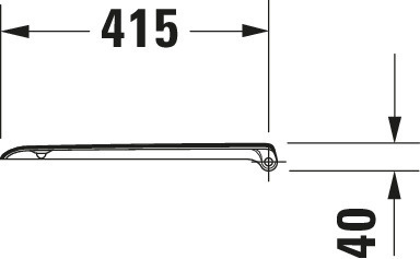 Set Wand-Tiefspül-WC Compact „D-Code“ 35 × 34 × 48 cm mit Spülrand, Duravit WC-Sitz „D-Code“ 36 × 43 × 4 cm Scharniere Edelstahl