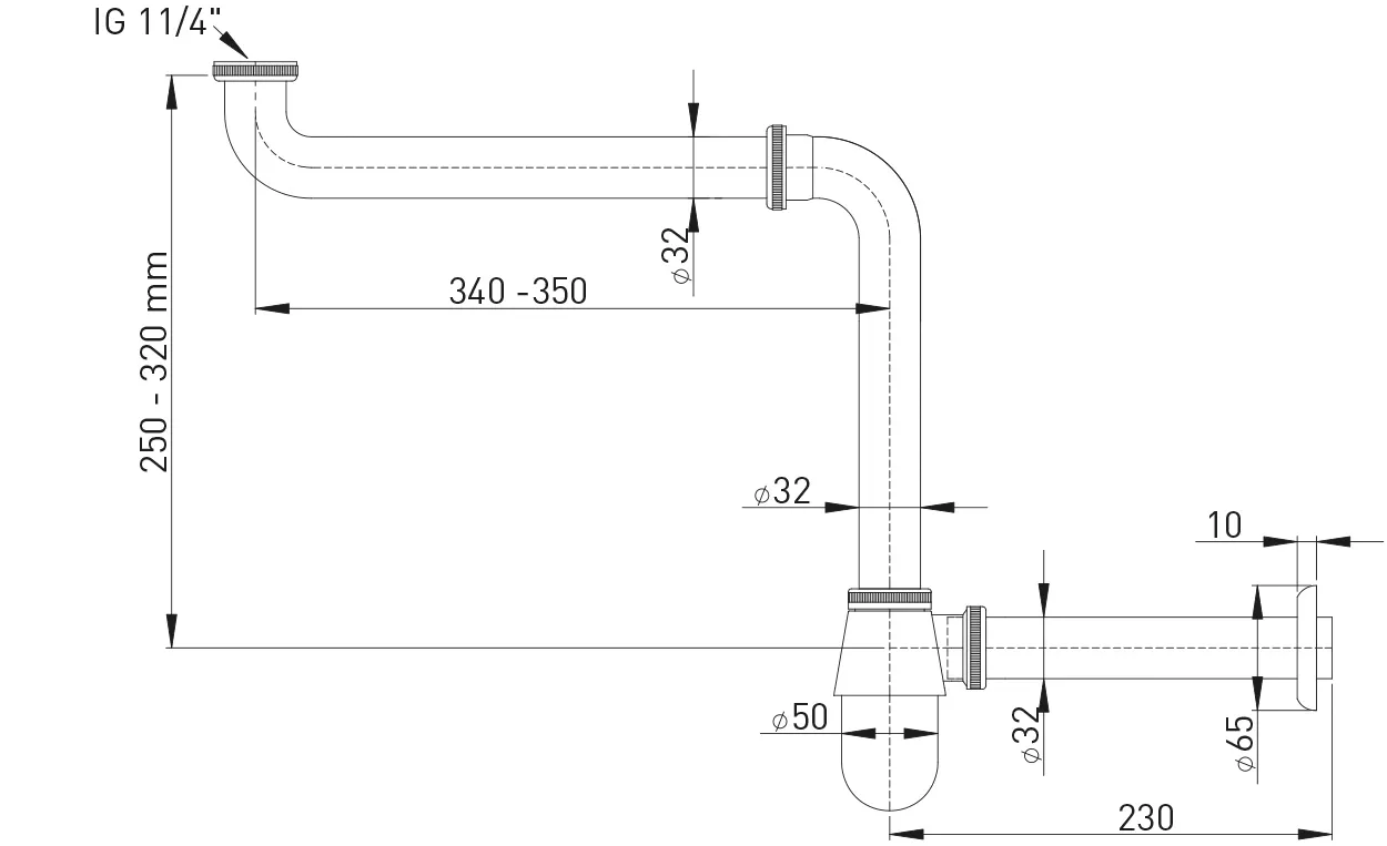 Raumschaffer-FlaschenSiphon Messing vc. 32 x 80 mm / 32 x 65 x 250 mm Raumschaffer-FlaschenSiphon Messing vc. 32 x 80 mm / 32 x 65 x 250 mm