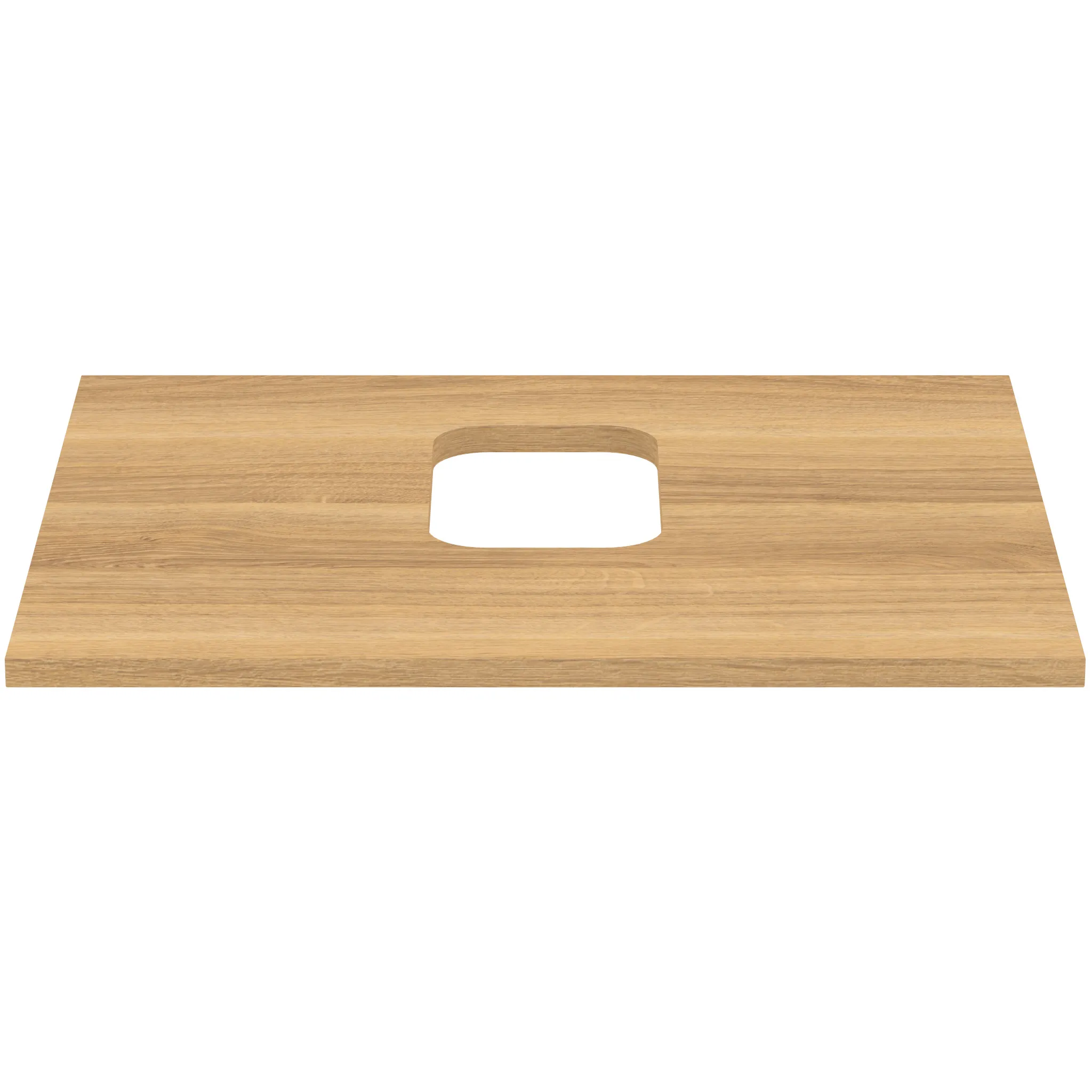 Waschtischplatte i.life B mittiger Ausschnitt für eine Schale 602x507x18mm Weiß matt