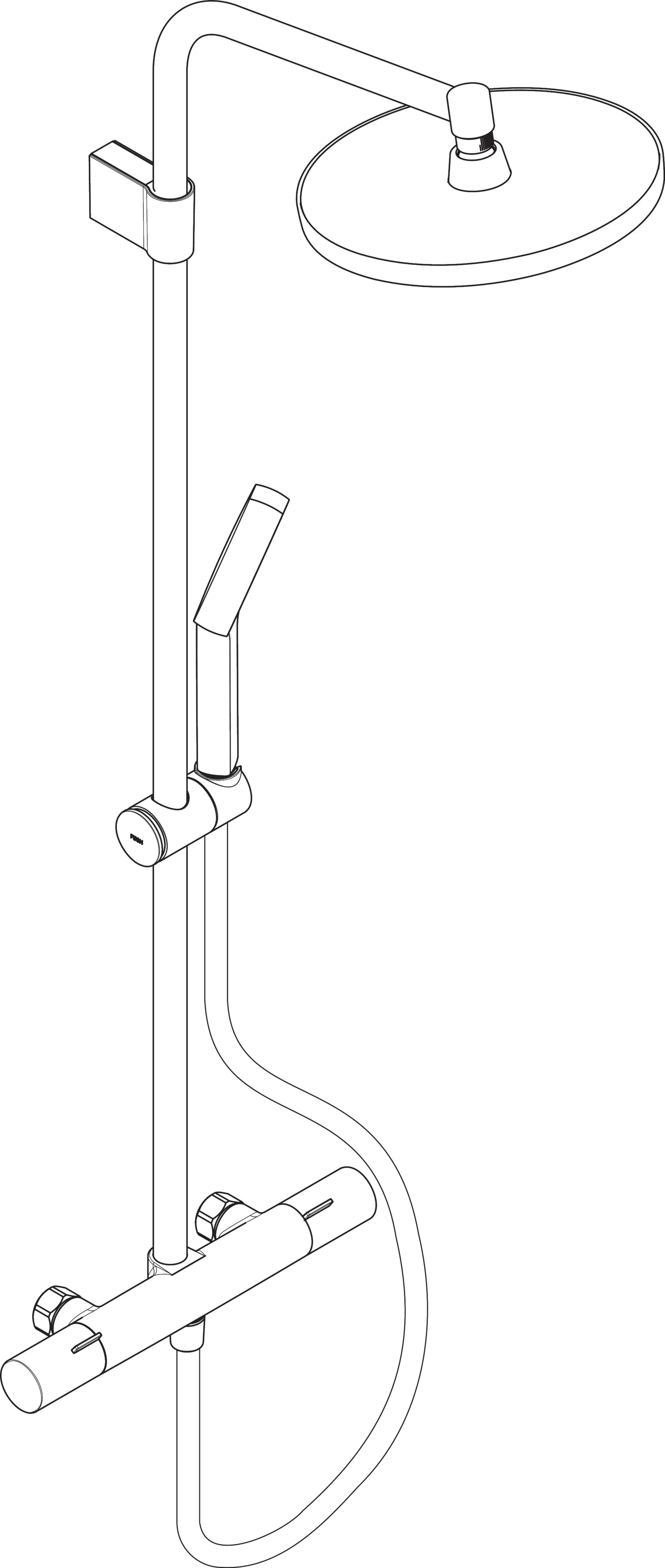 Hansgrohe Activera S Showerpipe 240 1jet EcoSmart mit Ecostat Fine MSW, Mattschwarz, 8 l/min Durchfluss, 344 mm Brausearmlänge, Aufputzinstallation Hansgrohe Activera S Showerpipe 240 1jet EcoSmart mit Ecostat Fine MSW, Mattschwarz, 8 l/min Durchfluss, 344 mm Brausearmlänge, Aufputzinstallation