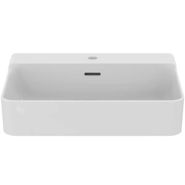 Waschbecken „Conca“ 60 × 45 × 16,5 cm, Hahnlochposition mittig in Weiß