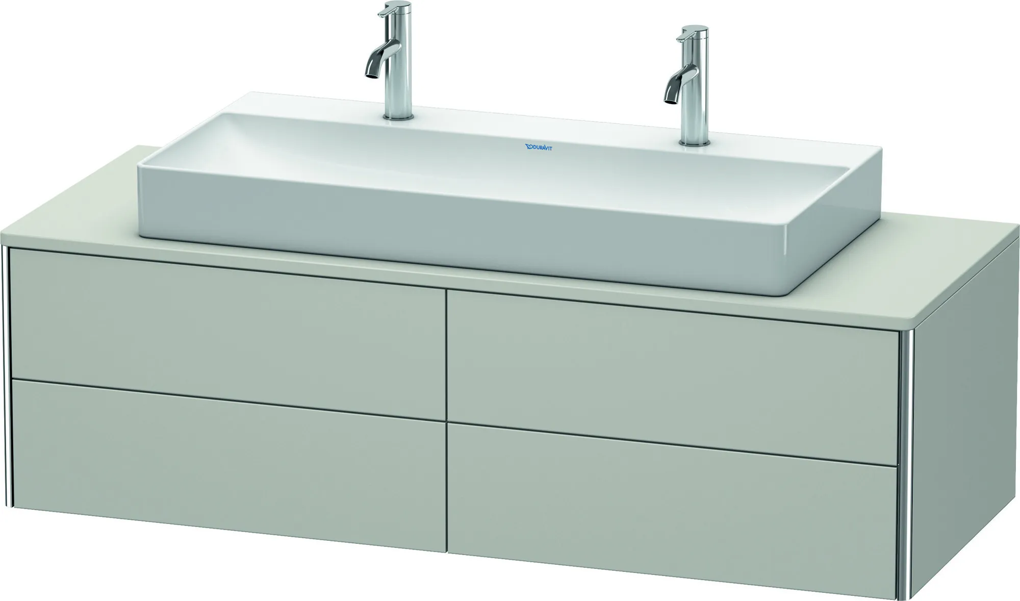 Duravit Waschtischunterschrank wandhängend „XSquare“ 140 × 40 × 54,8 cm Betongrau Matt Duravit Waschtischunterschrank wandhängend „XSquare“ 140 × 40 × 54,8 cm Betongrau Matt