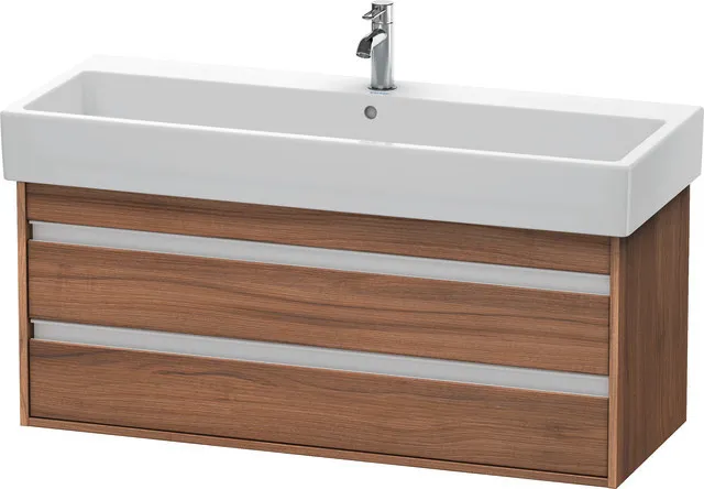 Duravit Waschtischunterschrank wandhängend „Ketho“ 115 × 48 × 44 cm Nussbaum Natur