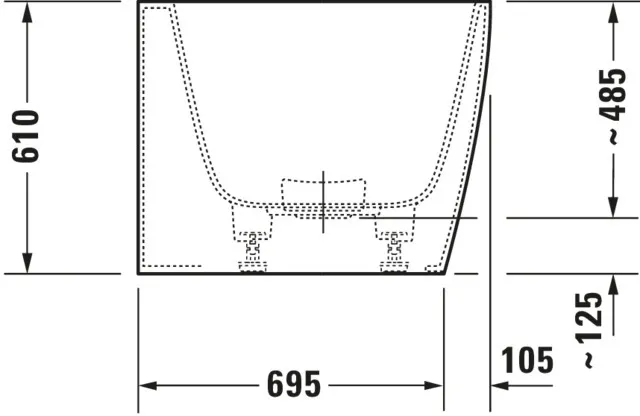 Duravit Whirlwanne „DuraSquare“ vorwand rechteck 180 × 80 cm, mittig