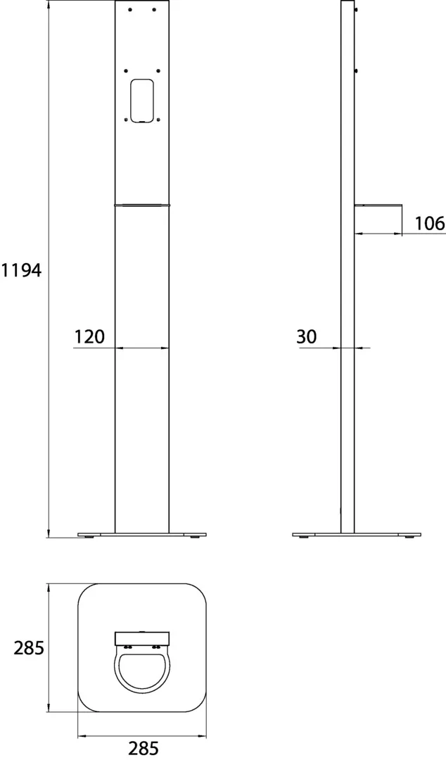 emco system 2 Standfuß für Desinfektionsspender, aluminium eloxiert emco system 2 Standfuß für Desinfektionsspender, aluminium eloxiert