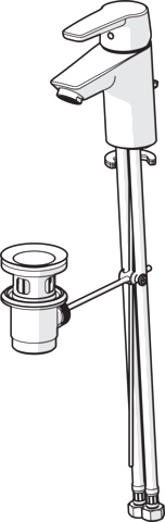 Einhand-Waschtischarmatur „Polo“ Ausladung 103 mm in Chrom Einhand-Waschtischarmatur „Polo“ Ausladung 103 mm in Chrom