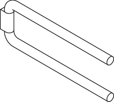 HEWI Handtuchhalter „Serie 477“ 2,8 × 16 × 2,8 cm HEWI Handtuchhalter „Serie 477“ 2,8 × 16 × 2,8 cm