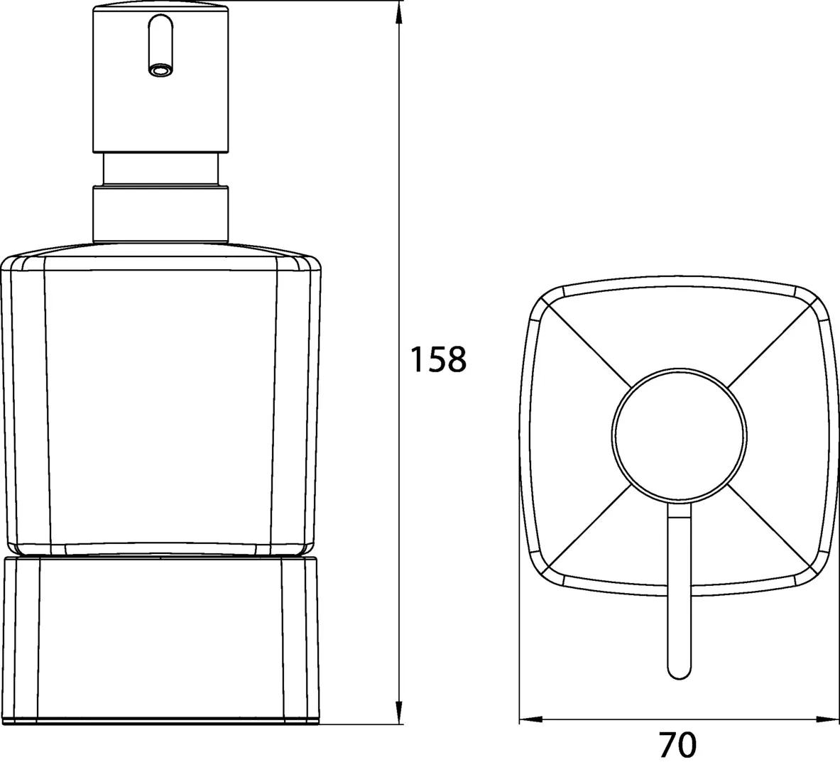loft Desinfektionsspender Standmodell, Glasteile satiniert, Metallpumpe, chrom loft Desinfektionsspender Standmodell, Glasteile satiniert, Metallpumpe, chrom