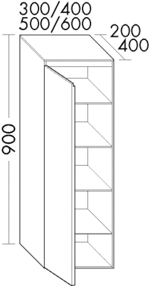 burgbad Hochschrank „rc40Solitaire“ 440 × 900 × 240 mm in Perlgrau Solid Matt
