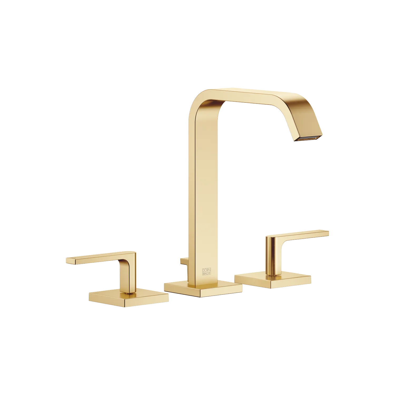 Dornbracht IMO Waschtisch-Dreilochbatterie mit Ablaufgarnitur, Gold gebürstet PVD, Ausladung 165 mm, Armaturenhöhe 220 mm, Bohrungsdurchmesser