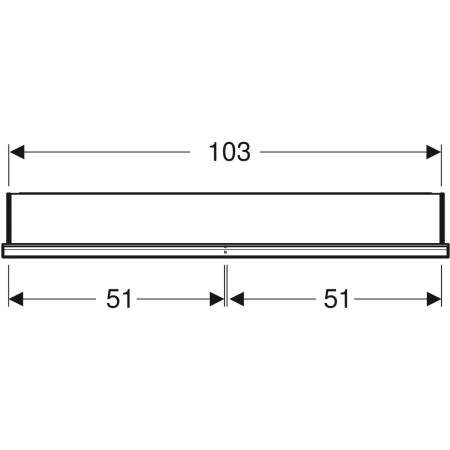 Geberit Spiegelschrank „One“ 105 × 15 cm in Aluminium eloxiert