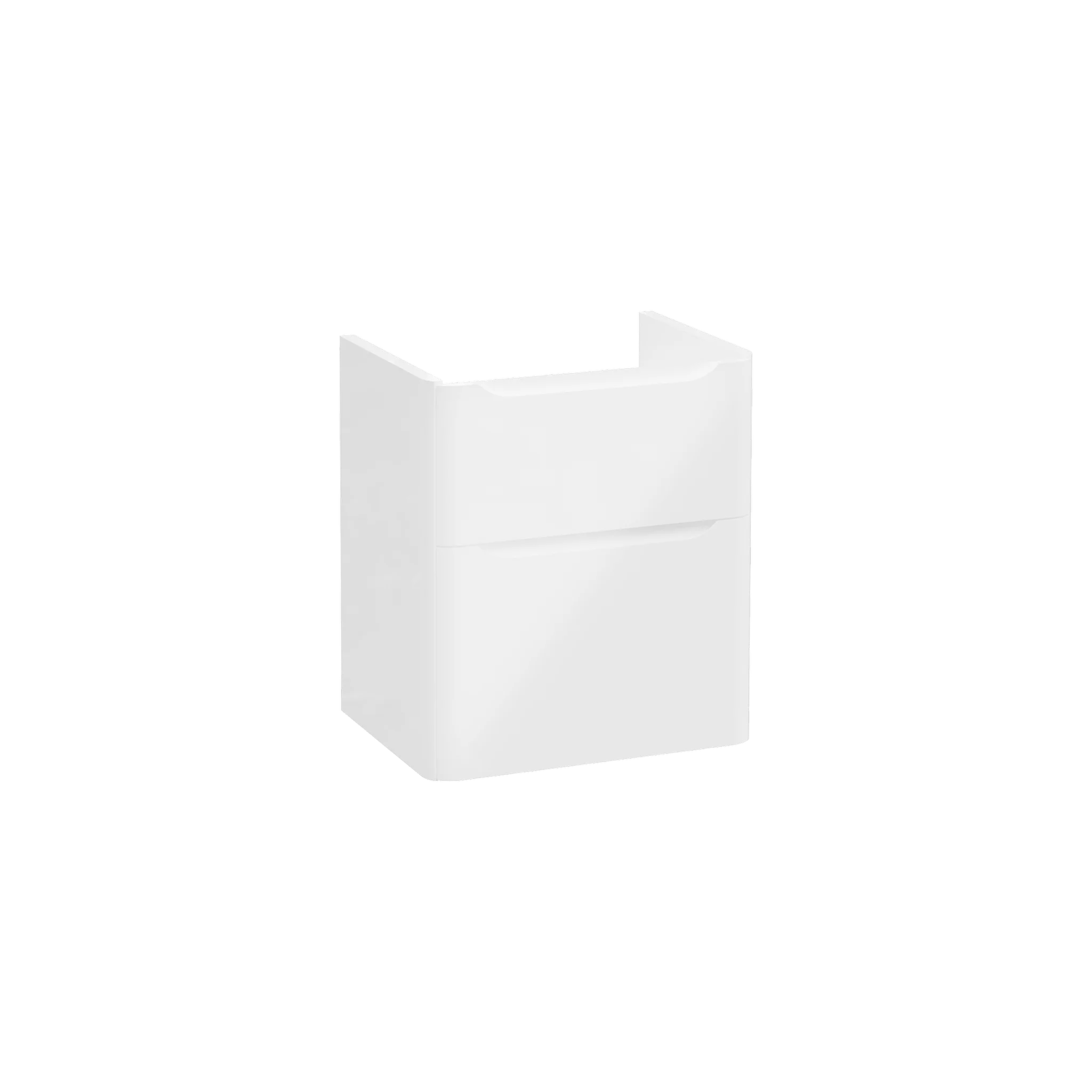 VitrA New Integra Round Waschtischunterschrank, 57,5 x 45 x 65 cm, weiß Hochglanz, 2 Vollauszüge mit Softclose, Wandmontage VitrA New Integra Round Waschtischunterschrank, 57,5 x 45 x 65 cm, weiß Hochglanz, 2 Vollauszüge mit Softclose, Wandmontage