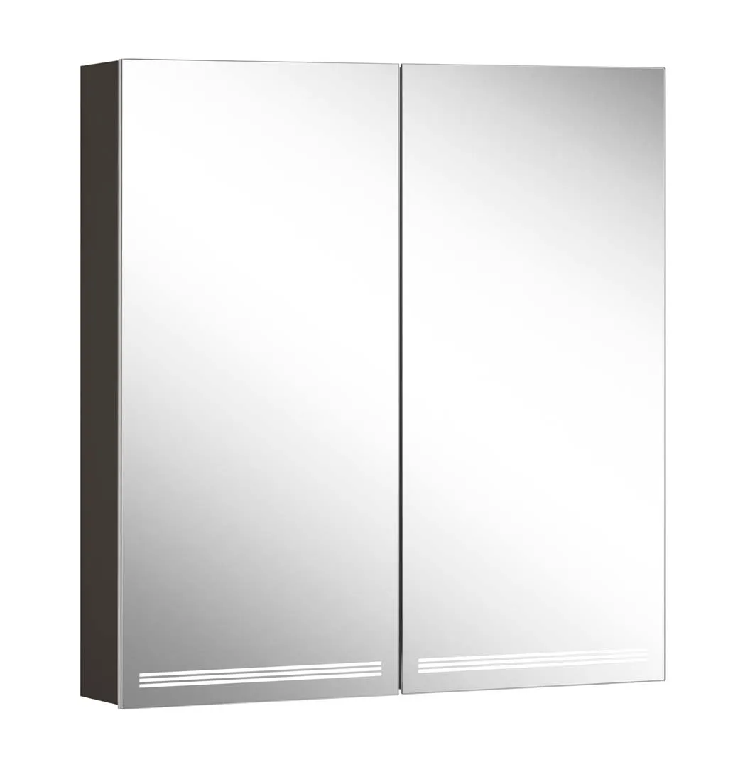 Schneider Spiegelschrank GRACE TW GRL 70/2/TW, 695x700x120 mm, schwarz matt, Aufputzmontage, LED Beleuchtung Tunable White Schneider Spiegelschrank GRACE TW GRL 70/2/TW, 695x700x120 mm, schwarz matt, Aufputzmontage, LED Beleuchtung Tunable White