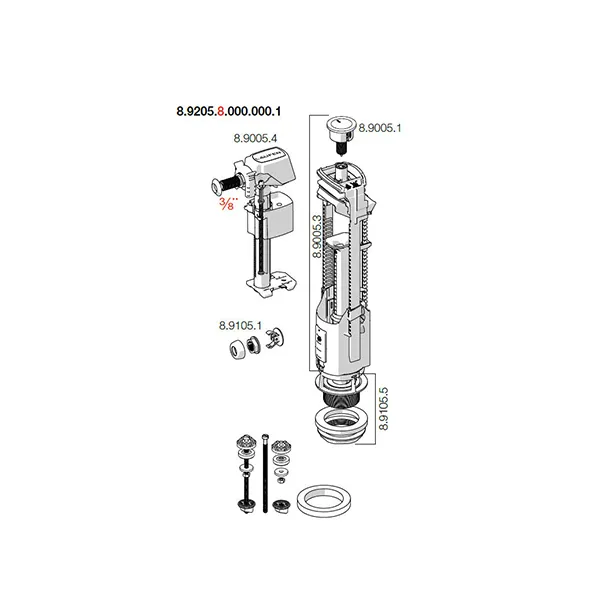 Laufen Austauschset Innengarnitur für Wasseranschluss seitlich ab 2017 Laufen Austauschset Innengarnitur für Wasseranschluss seitlich ab 2017