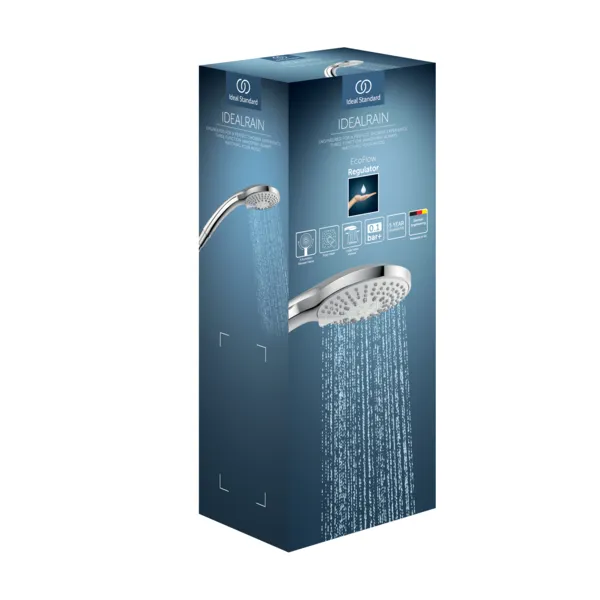 3-Funktionshandbrause Idealrain, Durchmesser:100mm, Chrom 3-Funktionshandbrause Idealrain, Durchmesser:100mm, Chrom