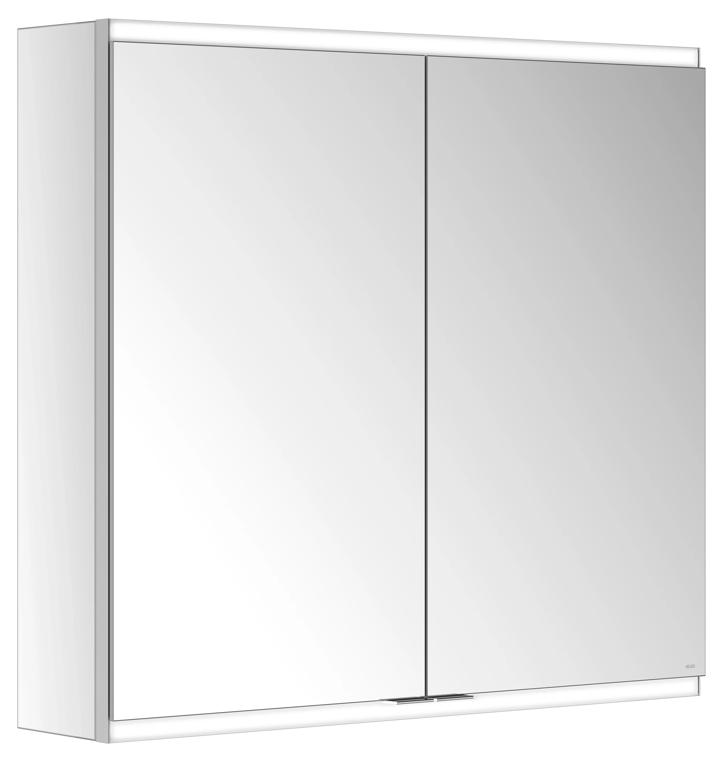 KEUCO Royal Modular 2.0 Spiegelschrank beleuchtet Wandvorbau, 2 Steckdosen, 800 x 700 x 160 mm silber-eloxiert