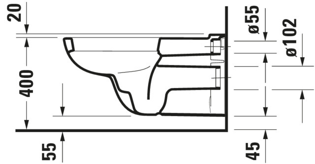 Wand-WC D-Code Vital 700 mm Tiefspüler,barrierefrei,weiß,HYG