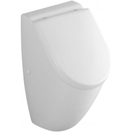 Set Urinal „Subway“, Befestigung verdeckt, ohne Zielobjekt mit Deckel Zulauf verdeckt 28,5 × 53,5 × 31,5 cm in Weiß Alpin