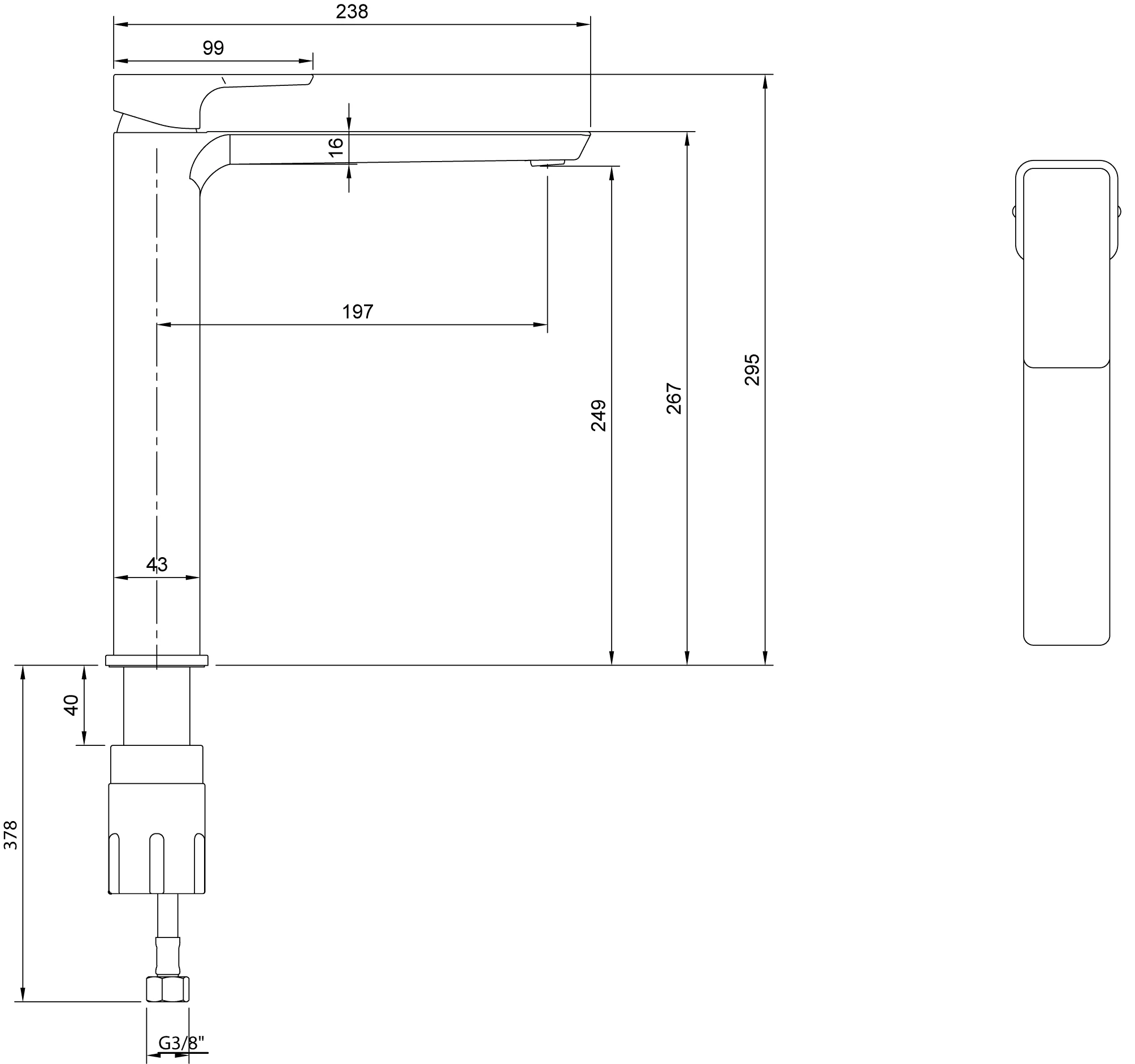 Villeroy & Boch Subway 3.0 Einhebel-Waschtischarmatur erhöht TVW112004000 51x295x238mm Brushed Gold Villeroy & Boch Subway 3.0 Einhebel-Waschtischarmatur erhöht TVW112004000 51x295x238mm Brushed Gold