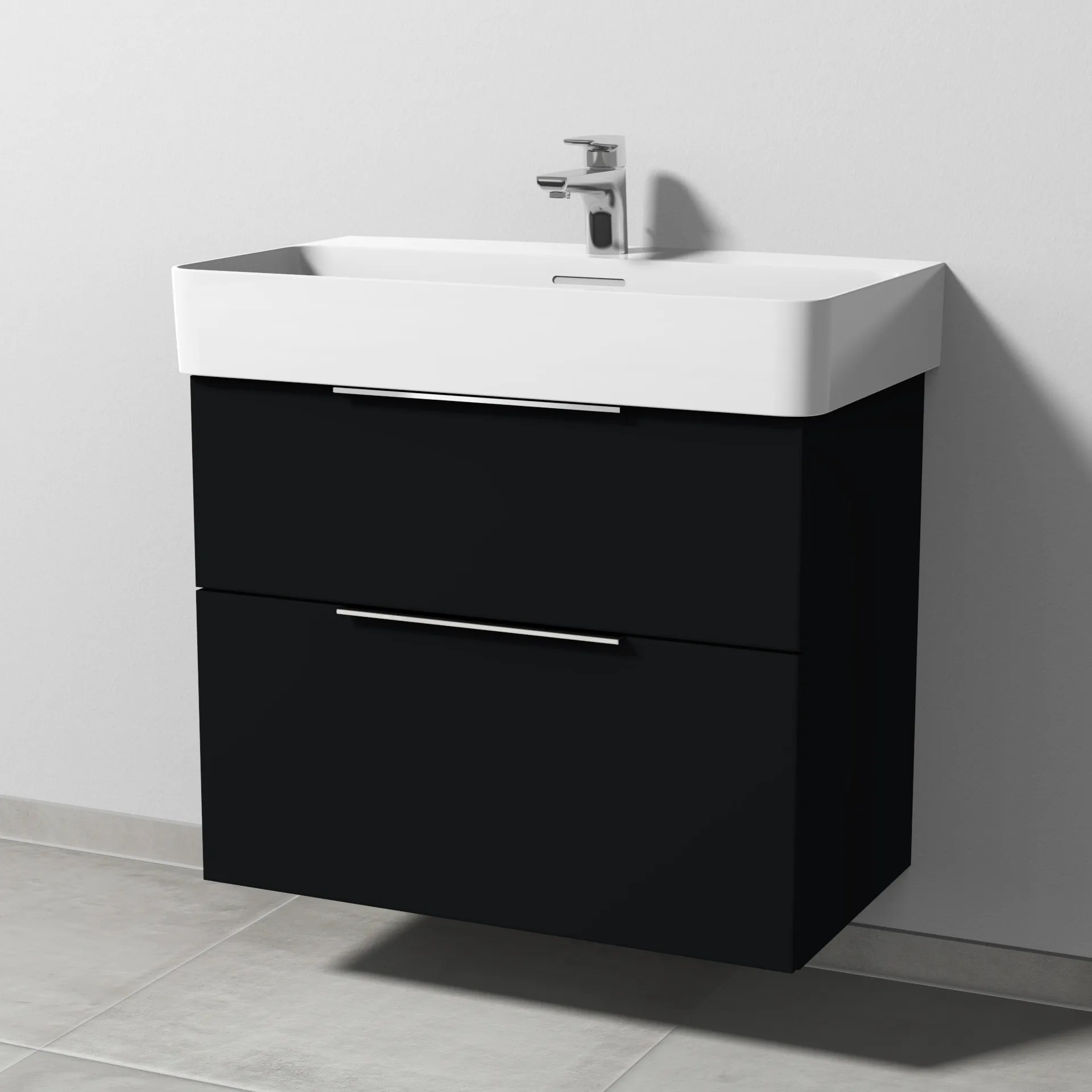 Sanipa Waschtischunterschrank „3way“ 710 × 588 × 397 mm in Schwarz (matt) Sanipa Waschtischunterschrank „3way“ 710 × 588 × 397 mm in Schwarz (matt)