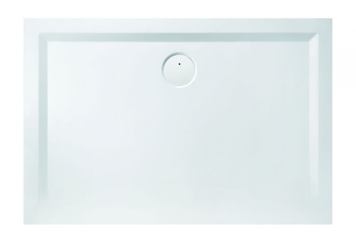 Muna Rechteck-Duschwanne mit Antirutschoberfläche 120 x 80 x 1,5 cm, weiß alpin Sonderangebot