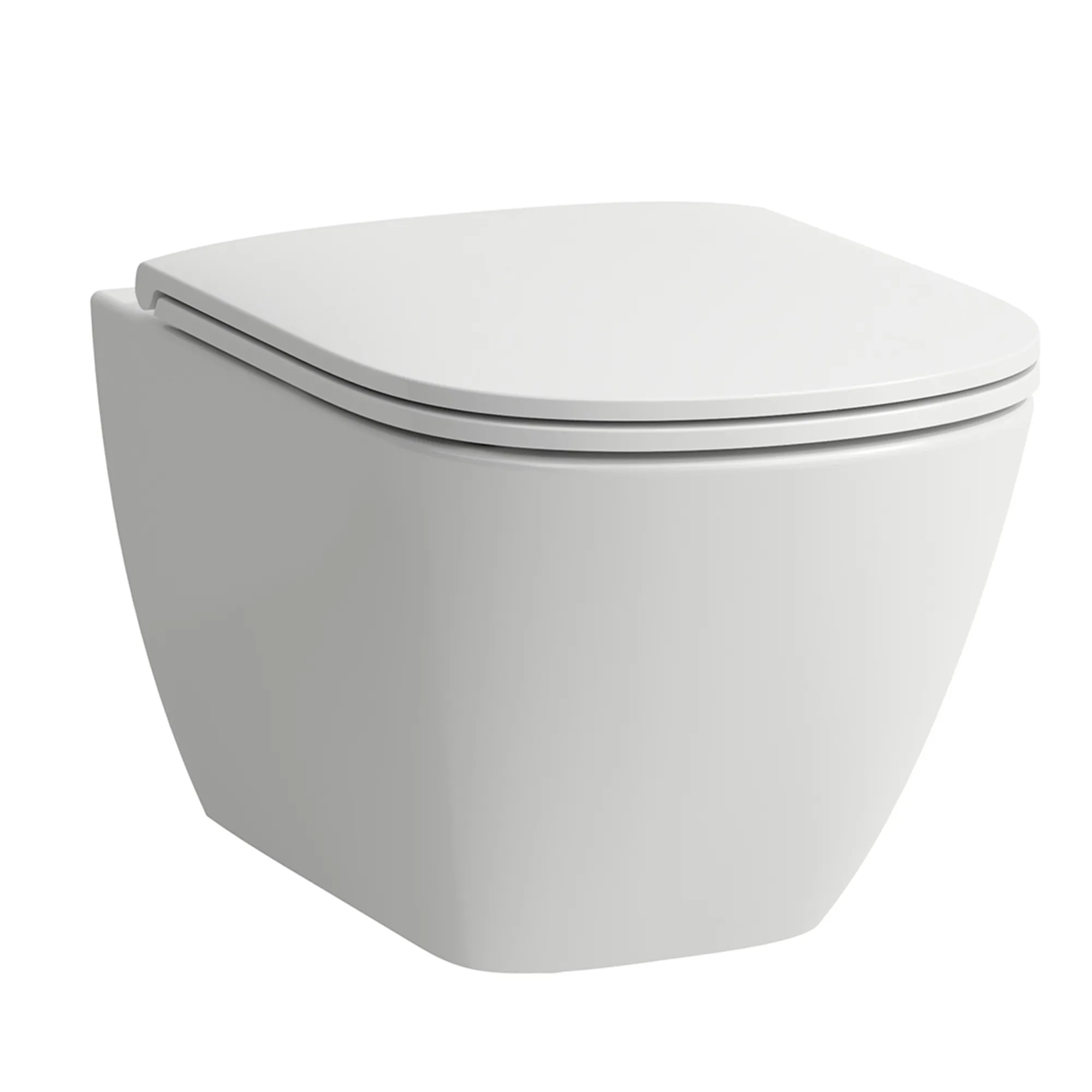 Tiefspül-WC wandhängend+Sitz LUA Pack 520x360x345 spülrandlos verdeckte Befestigung weiß
