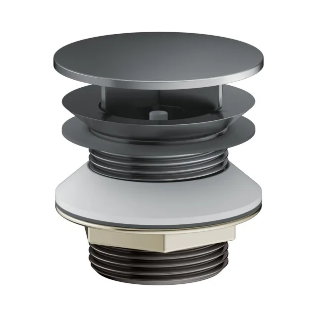 Armaturenzubehör 59904130000 Schaftventil G 1 1/4 mit Haube Schwarzchrom gebürstet Armaturenzubehör 59904130000 Schaftventil G 1 1/4 mit Haube Schwarzchrom gebürstet