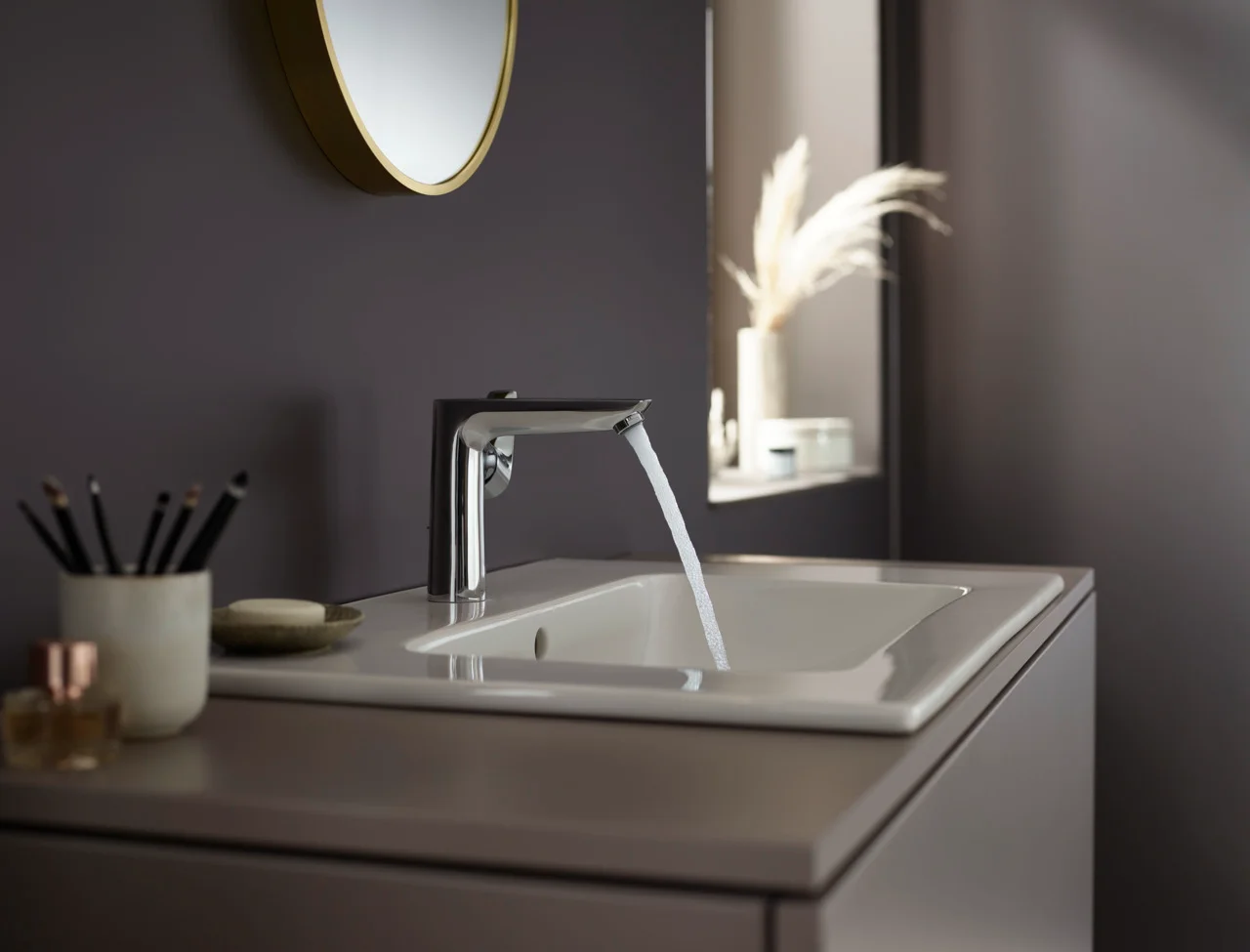 Hansgrohe Talis E Einhebel-Waschtischmischer 150 chrom, Ausladung 141 mm, Auslaufhöhe 133 mm, Hebelgriff, Normalstrahl, max. Durchfluss 5 l/min, Keramikmischsystem, einstellbare Temperaturbegrenzung, für Durchlauferhitzer geeignet