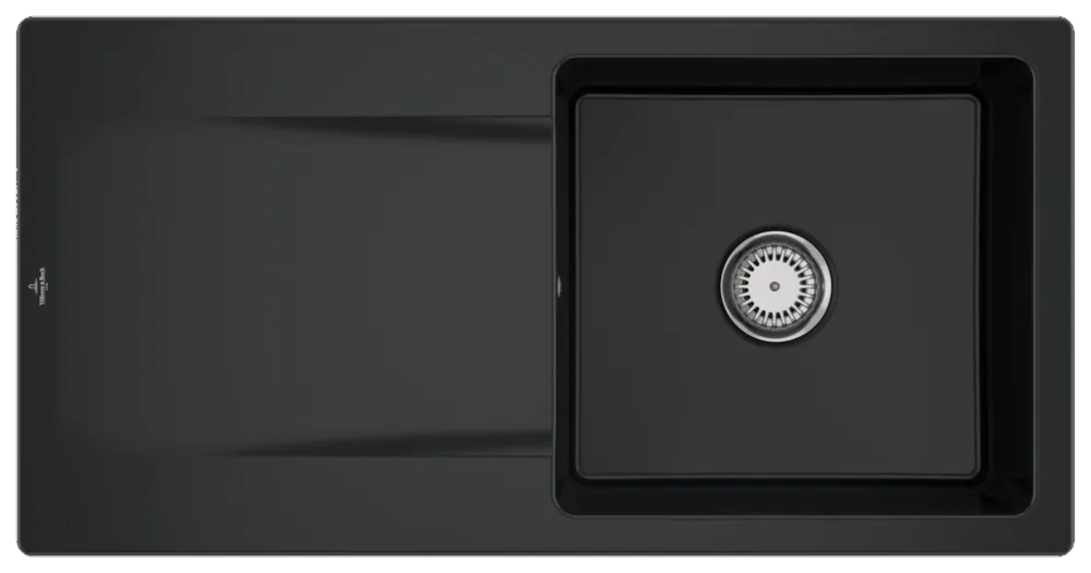 Villeroy & Boch Einbau-Küchenspülbecken „Siluet“ 60 1000 × 510 × 220 mm in Pure Black