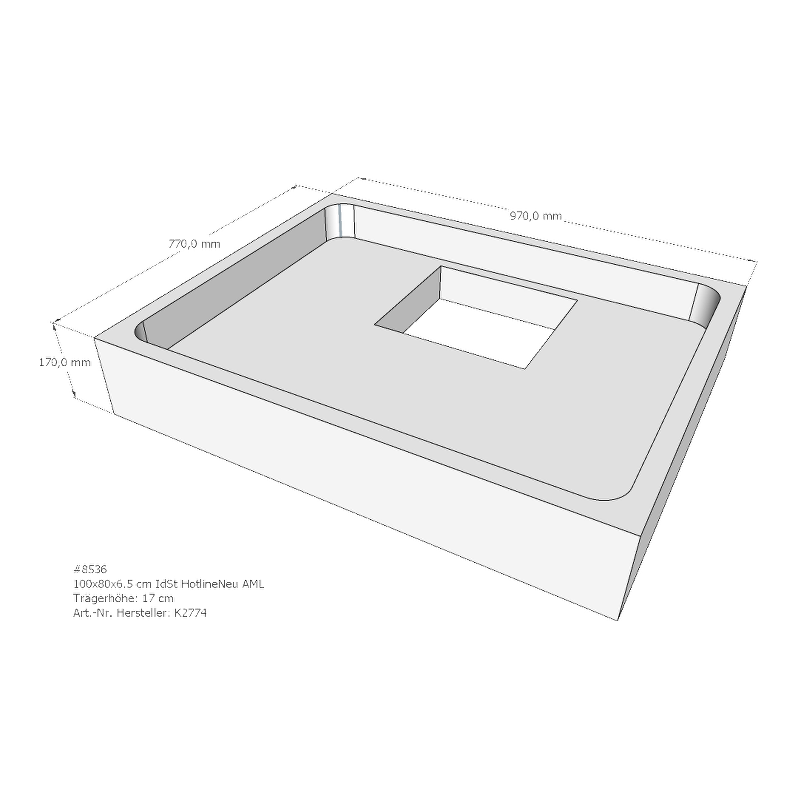 Duschwannenträger für Ideal Standard HotlineNeu 100 × 80 × 6,5 cm Duschwannenträger für Ideal Standard HotlineNeu 100 × 80 × 6,5 cm