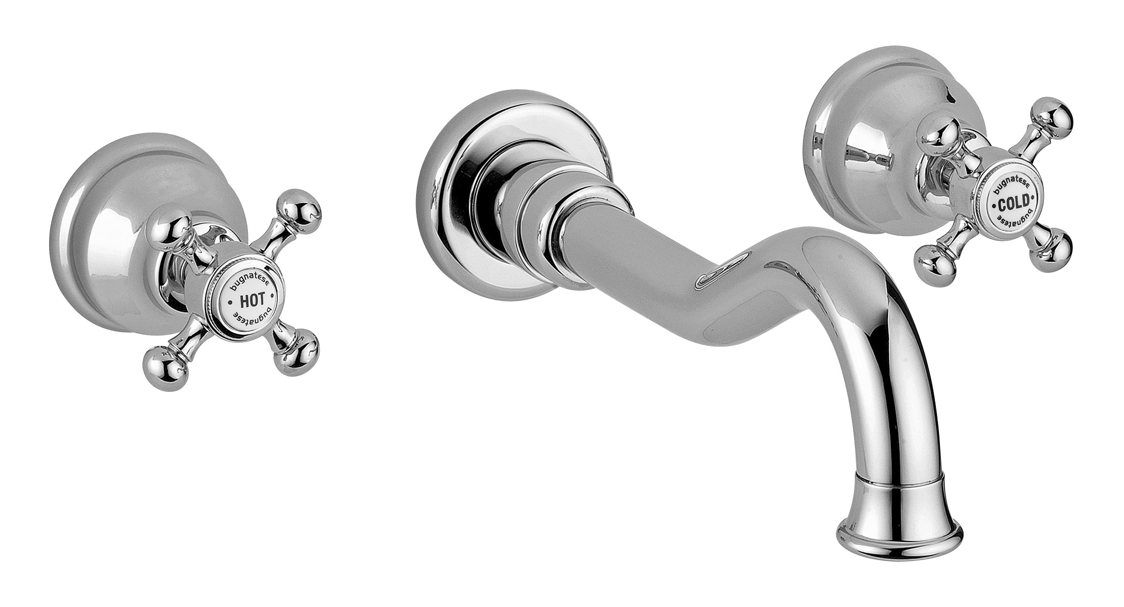 Waschtisch-Wandbatterie AqvaRetro I - inkl. Sicht- und Funktionsteile - keramische Innenoberteile 90° - chrom Waschtisch-Wandbatterie AqvaRetro I - inkl. Sicht- und Funktionsteile - keramische Innenoberteile 90° - chrom