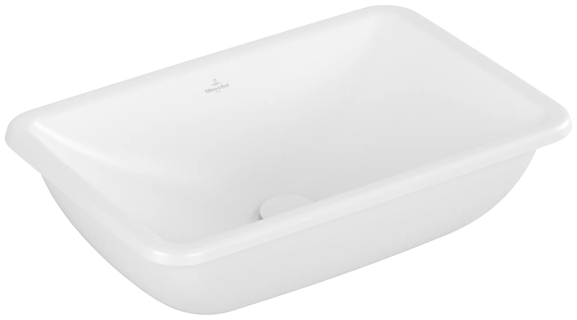 Villeroy & Boch Unterbauwaschtisch aus TitanCeram „Loop & Friends“ 600 × 405 × 185 mm, ohne Hahnlochbohrung in Stone White