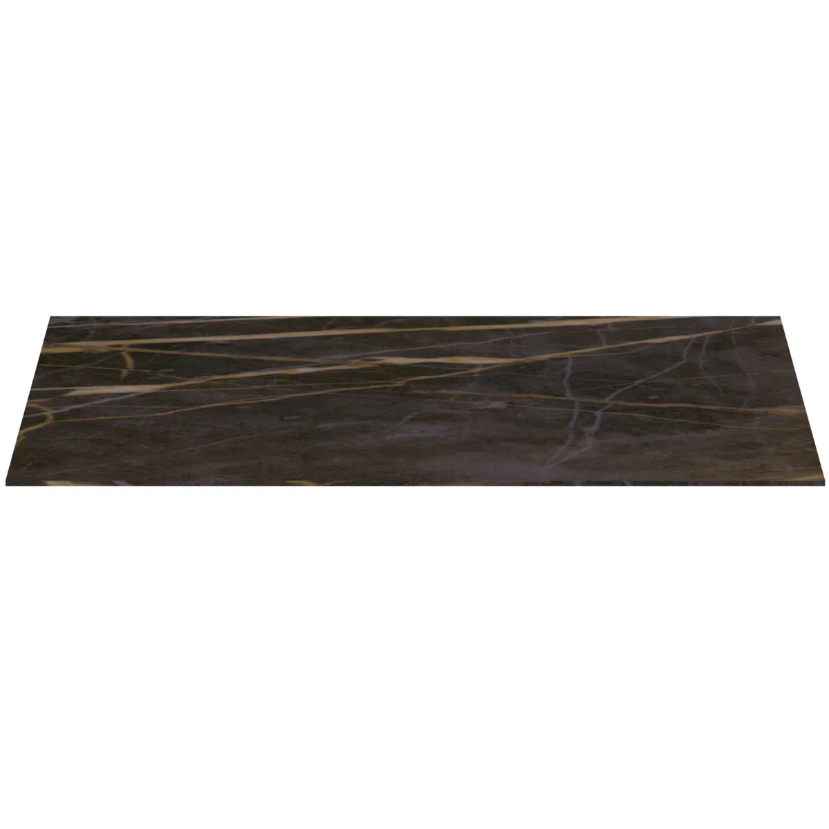 Waschtischplatte Conca, aus Keramik, 802x505x6mm, Marmor Noir Desir
