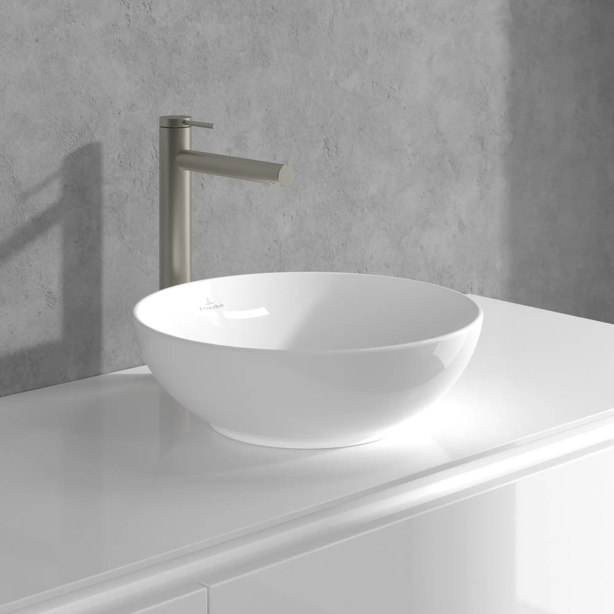 Einhand-Waschtischarmatur „Loop & Friends“ 21,9 cm Ausladung 182 mm in Brushed Nickel Matt Einhand-Waschtischarmatur „Loop & Friends“ 21,9 cm Ausladung 182 mm in Brushed Nickel Matt