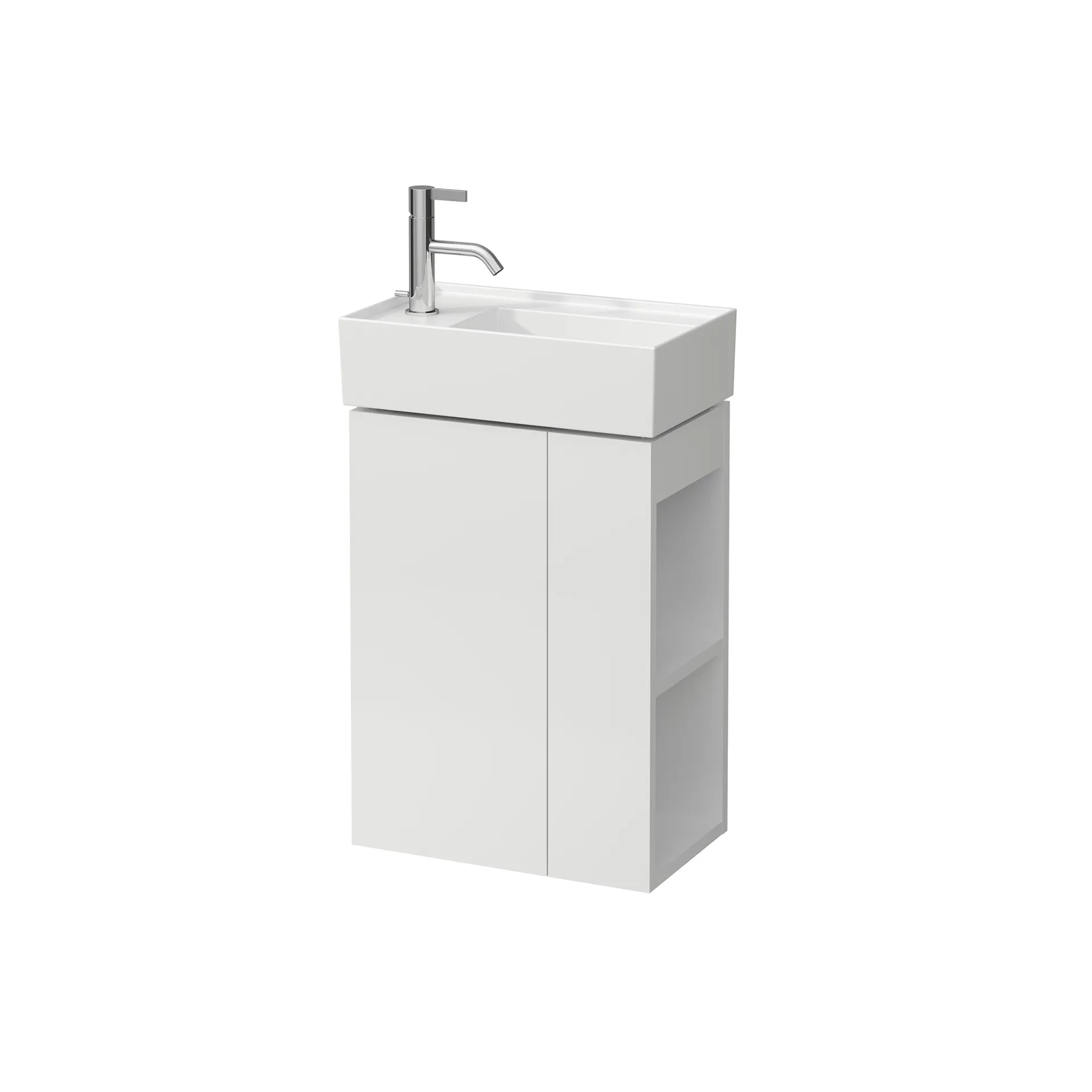Laufen Waschtischunterbau „Kartell“ 270 × 600 × 440 mm Weiß matt, Anschlag links Laufen Waschtischunterbau „Kartell“ 270 × 600 × 440 mm Weiß matt, Anschlag links
