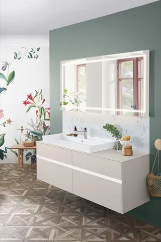Villeroy & Boch Schrankwaschtisch aus TitanCeram geschliffen „Collaro“ 1000 × 470 × 160 mm, mit Hahnlochbohrung, Hahnlochposition mittig in Weiß Alpin Villeroy & Boch Schrankwaschtisch aus TitanCeram geschliffen „Collaro“ 1000 × 470 × 160 mm, mit Hahnlochbohrung, Hahnlochposition mittig in Weiß Alpin