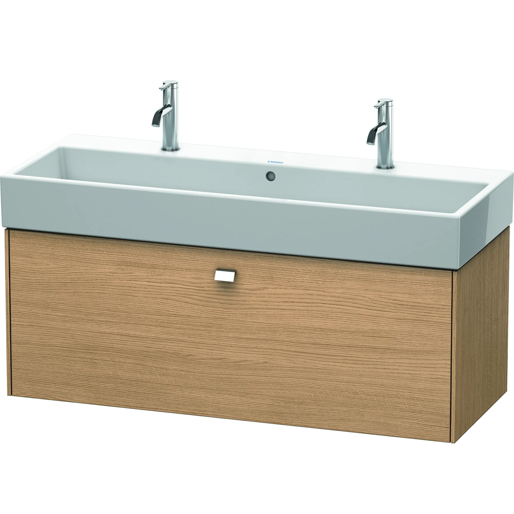 Duravit Waschtisch Vero Air 1200 mm, weiß Hochglanz, 2 Waschplätze, 1 Becken mit Hahnlochbank