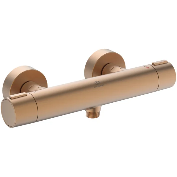 Ideal Standard Ceratherm Alu+ Brausethermostat, Bronze, Aufputz, Wandmontage
