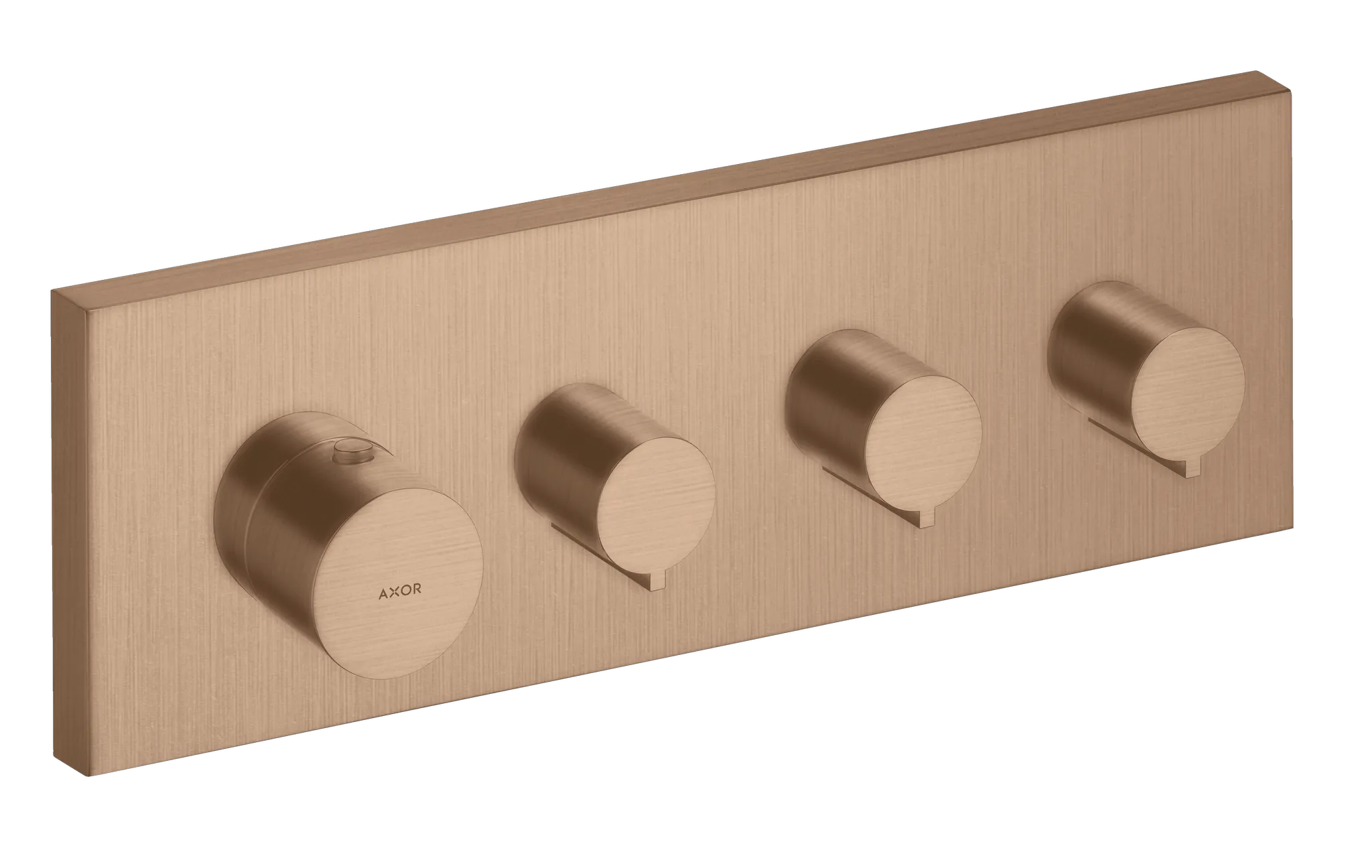 Hansgrohe AXOR Starck Shower Col Armatur Thermostatmodul 360⁄120 Unterputz eckig für 3 Verbraucher Brushed Red Gold Hansgrohe AXOR Starck Shower Col Armatur Thermostatmodul 360⁄120 Unterputz eckig für 3 Verbraucher Brushed Red Gold