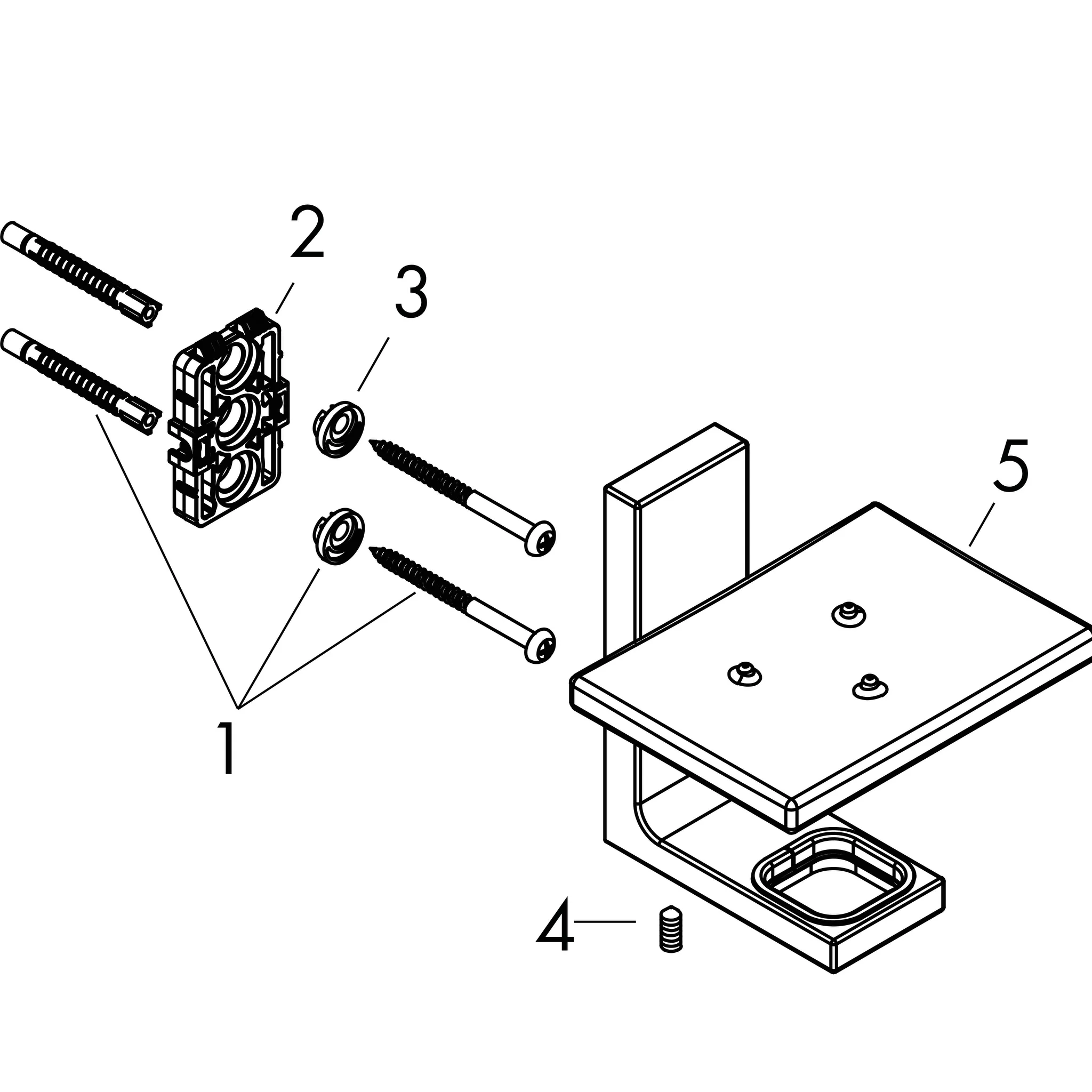 Hansgrohe AXOR Universal Rectangular Seifenschale, Chrom, Wandmontage Hansgrohe AXOR Universal Rectangular Seifenschale, Chrom, Wandmontage